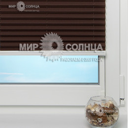 Жалюзи плиссе на пластиковые окна Аида цвет коричневый