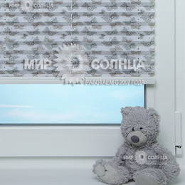 Жалюзи плиссе на пластиковые окна Того-флай цвет серый