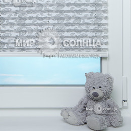 Жалюзи плиссе на пластиковые окна Монтела цвет серый