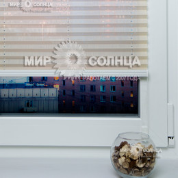 Жалюзи плиссе на пластиковые окна Авиано цвет кремовый