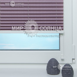 Жалюзи плиссе на пластиковые окна Баролло перл цвет сиреневый