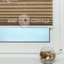 Жалюзи плиссе на пластиковые окна Гарда перл цвет коричневый