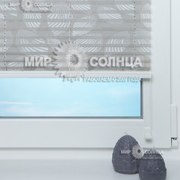 Жалюзи плиссе на пластиковые окна Винчи цвет светло-серый