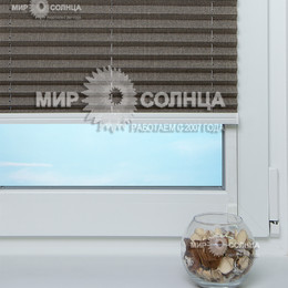 Жалюзи плиссе на пластиковые окна Корсика цвет светло-коричневый