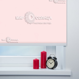 Кассетные рулонные жалюзи UNI на пластиковые окна Респект блэкаут цвет розовый