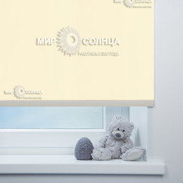 Кассетные рулонные шторы UNI на пластиковые окна Карина блэкаут цвет бежевый