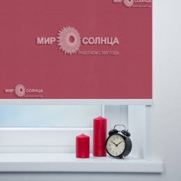  Стандартные рулонные шторы «Карина цвет темно-розовый»