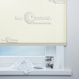  Стандартные рулонные шторы «Куба цвет бежевый»