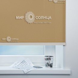  Стандартные рулонные шторы «Куба цвет коричневый»