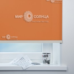  Стандартные рулонные шторы «Куба цвет терракот»
