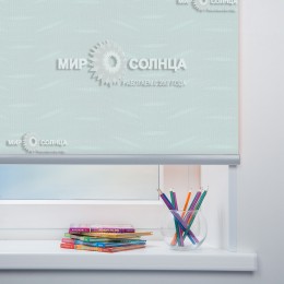  Стандартные рулонные шторы «Флора цвет салатовый»